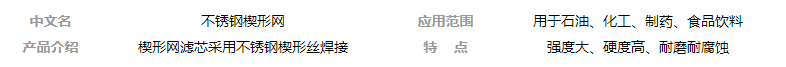 不銹鋼楔形網(wǎng)濾芯的優(yōu)勢(shì)_http://www.jgzyz.org.cn_新聞資訊_第1張